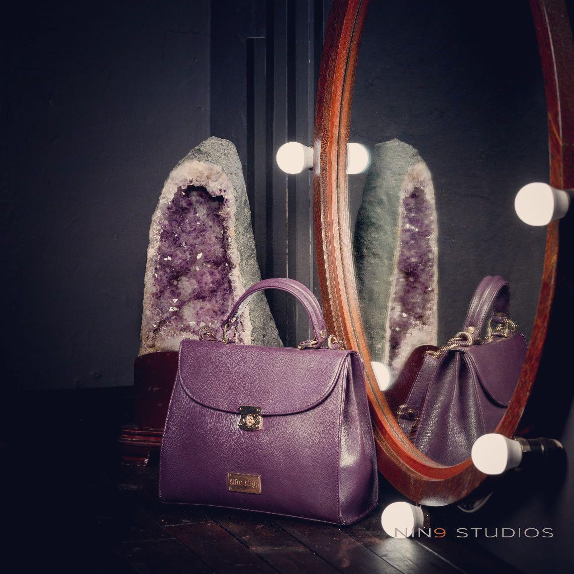 Dark store purple purses