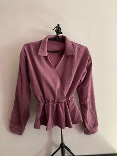 Purple Peplum Top