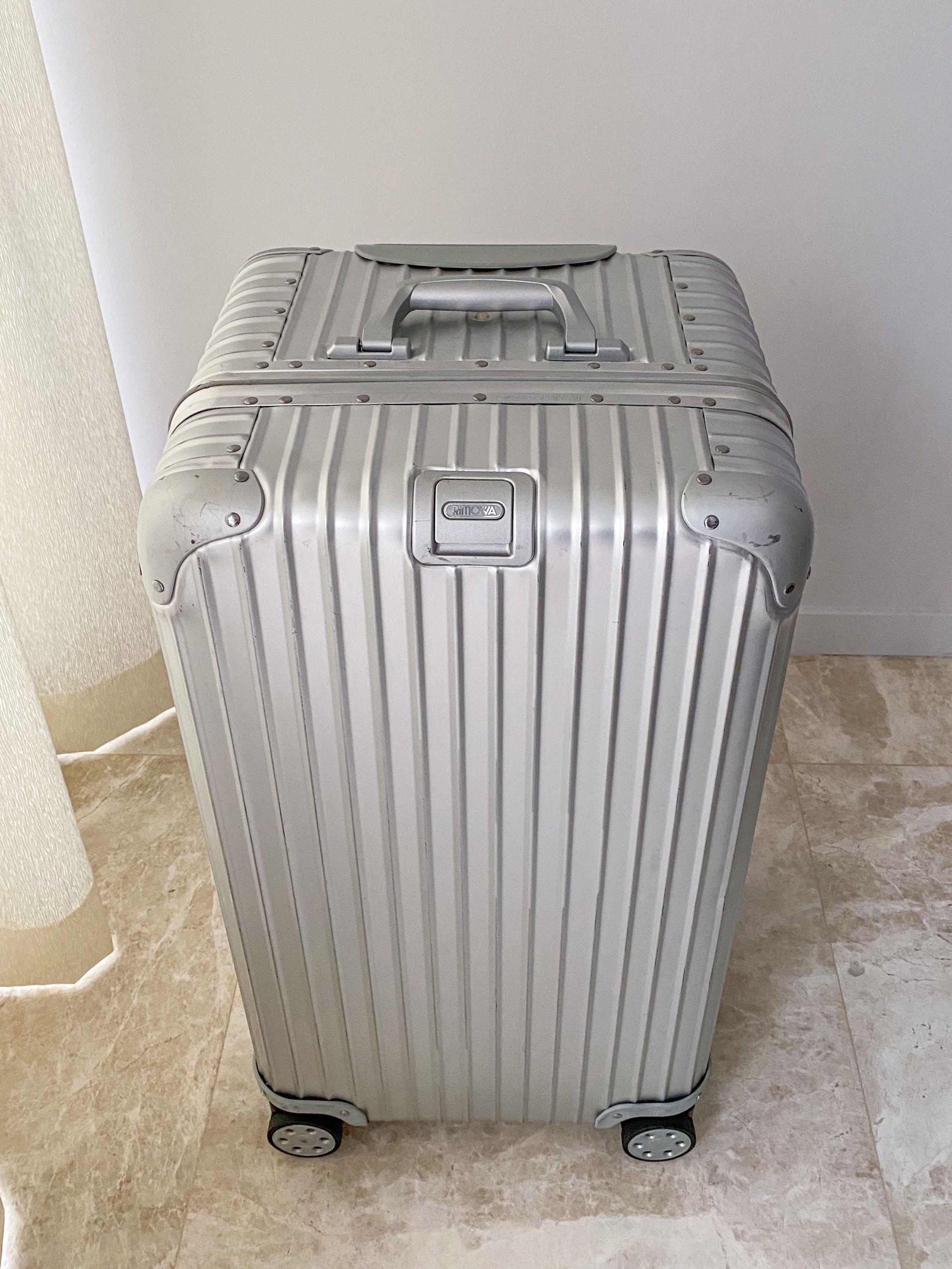 Original Trunk XL Large Aluminium Suitcase, Silver