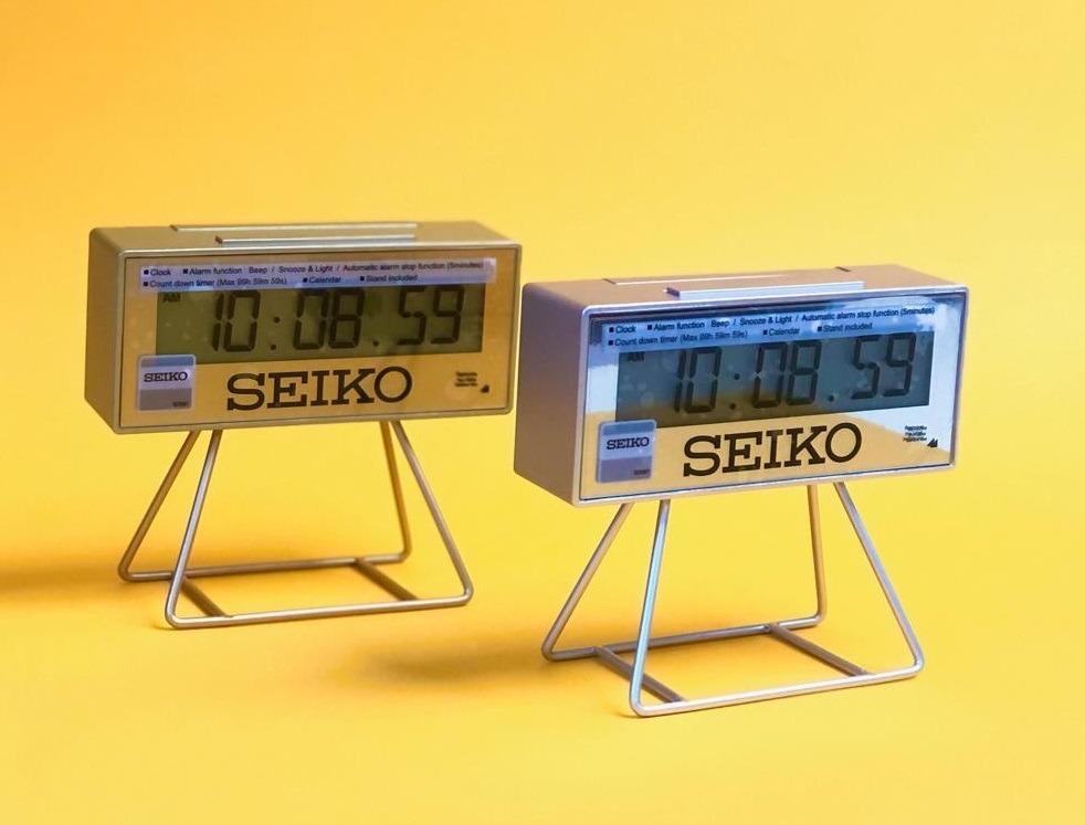 Seiko QHL087 Limited Edition Gold & Silver Snooze Digital Clock Table Clock  Bedside Clock QHL087GN QHL087SN QHL087G QHL087S, Furniture & Home Living,  Home Decor, Clocks on Carousell