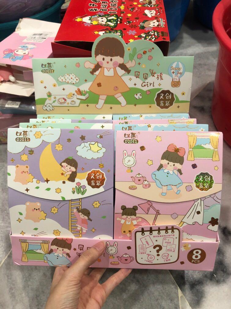 Stationery Blind Box pack little girl, Hobbies & Toys, Stationery
