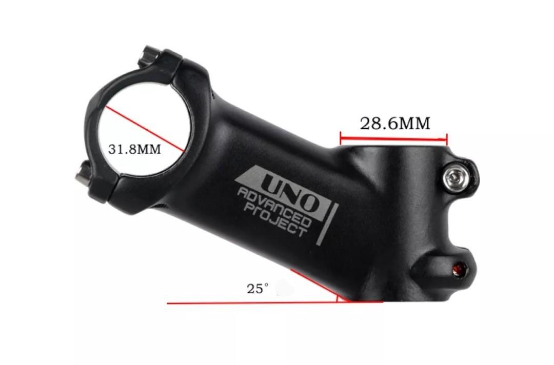 UNO Bike Stem Ultralight 25 Degree MTB ROADBIKE Gravel Sports