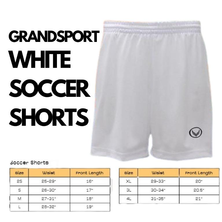 XXXS to XXXL NEW WHITE GRAND SPORT SOCCER FOOTBALL SHORTS SPORT SHORT PANTS
