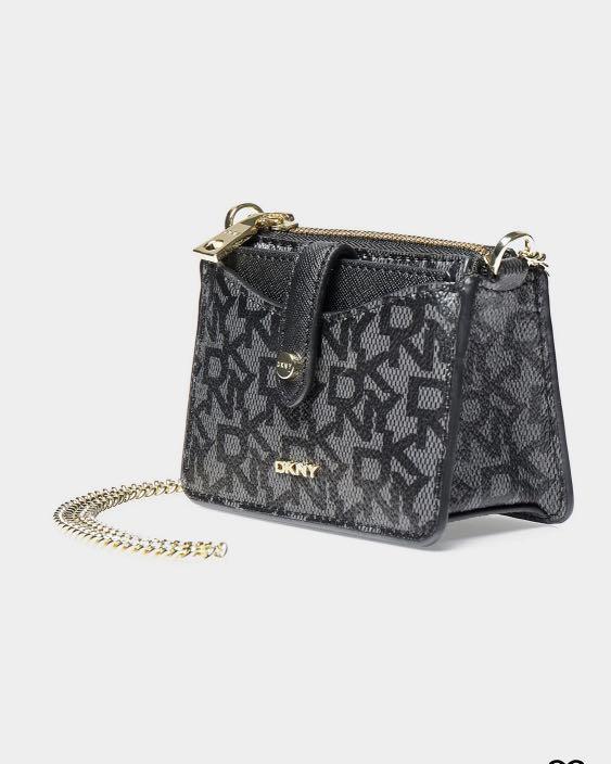 100 AUTHENTIC DKNY THOMASINA BLACK MICRO MINI CROSSBODY, Luxury, Bags