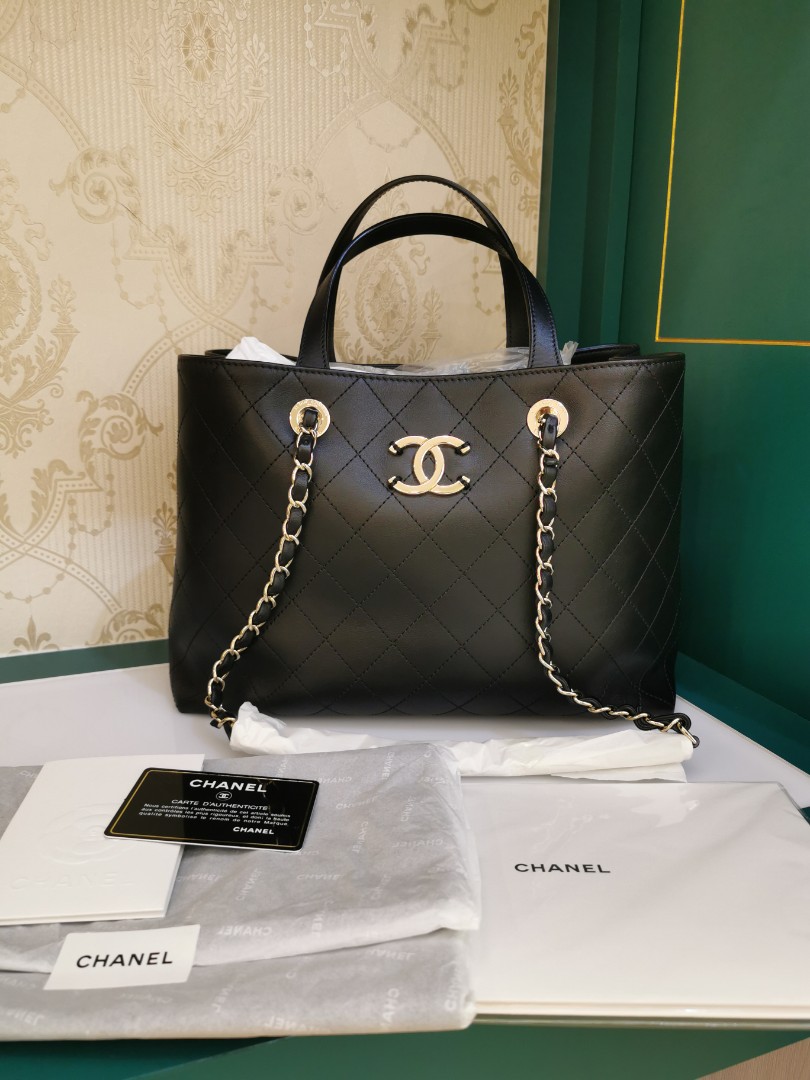 Chanel 2022 Small Shopping Bag  Black Crossbody Bags Handbags  CHA877456   The RealReal
