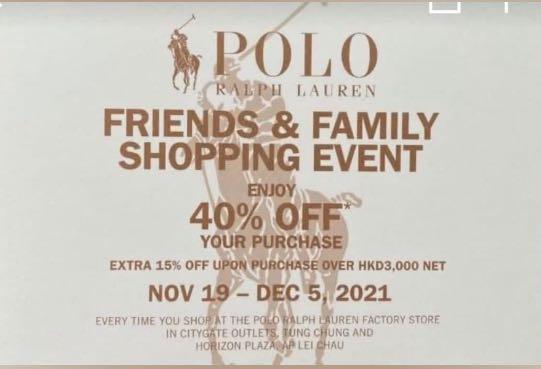 Polo ralph lauren friends and family coupon 2025