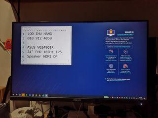 (readmore) Asus 24 VG249Q1R FHD 165Hz IPS Gaming Monitor