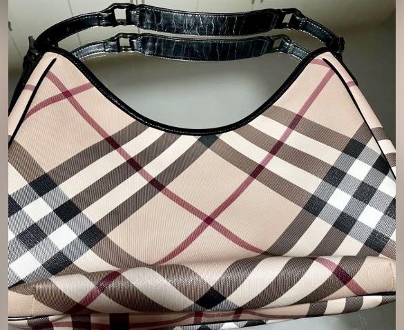 Authentic Burberry Nova Check Hobo Bag, Luxury, Bags & Wallets on Carousell