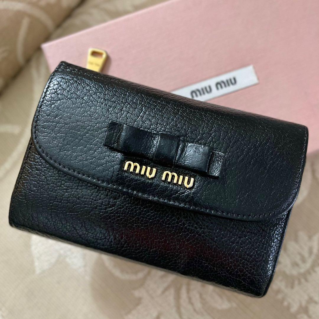 Miu miu mini bow bag, Luxury, Bags & Wallets on Carousell