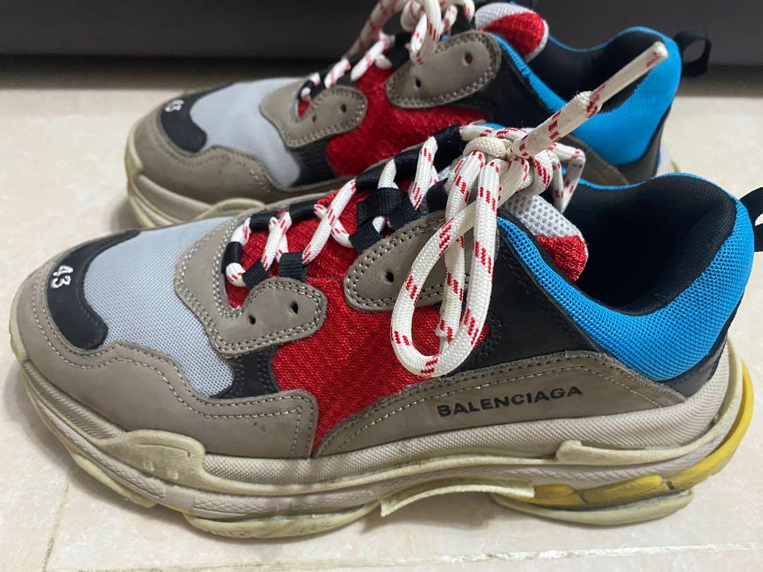 Balenciaga Triple S Grey Red Blue 2018 Reissue