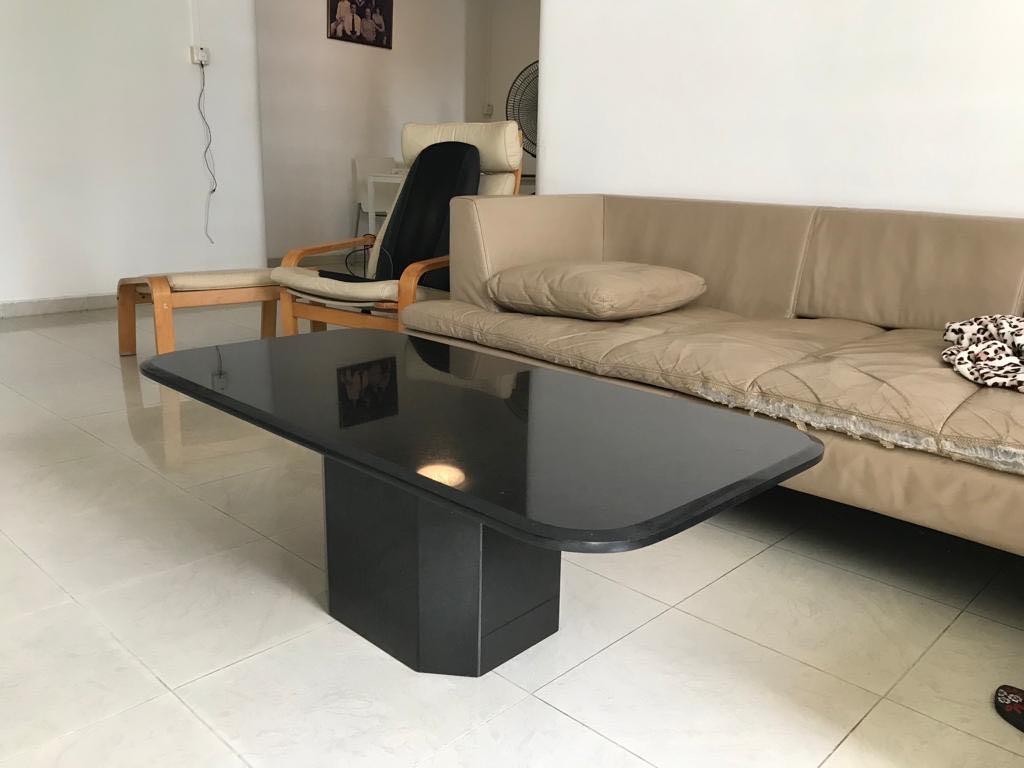 Beautiful black granite coffee table, Furniture & Home Living