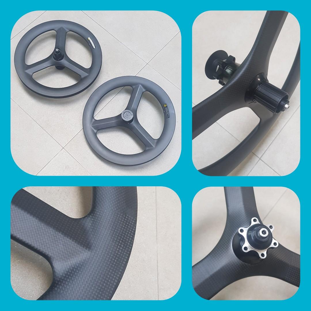 Tern×Kittdesign 406Carbon Tir-sporke Tern Carbon Tri-Spoke Wheels