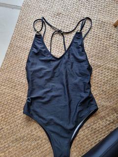 Black one piece swimsuit size M