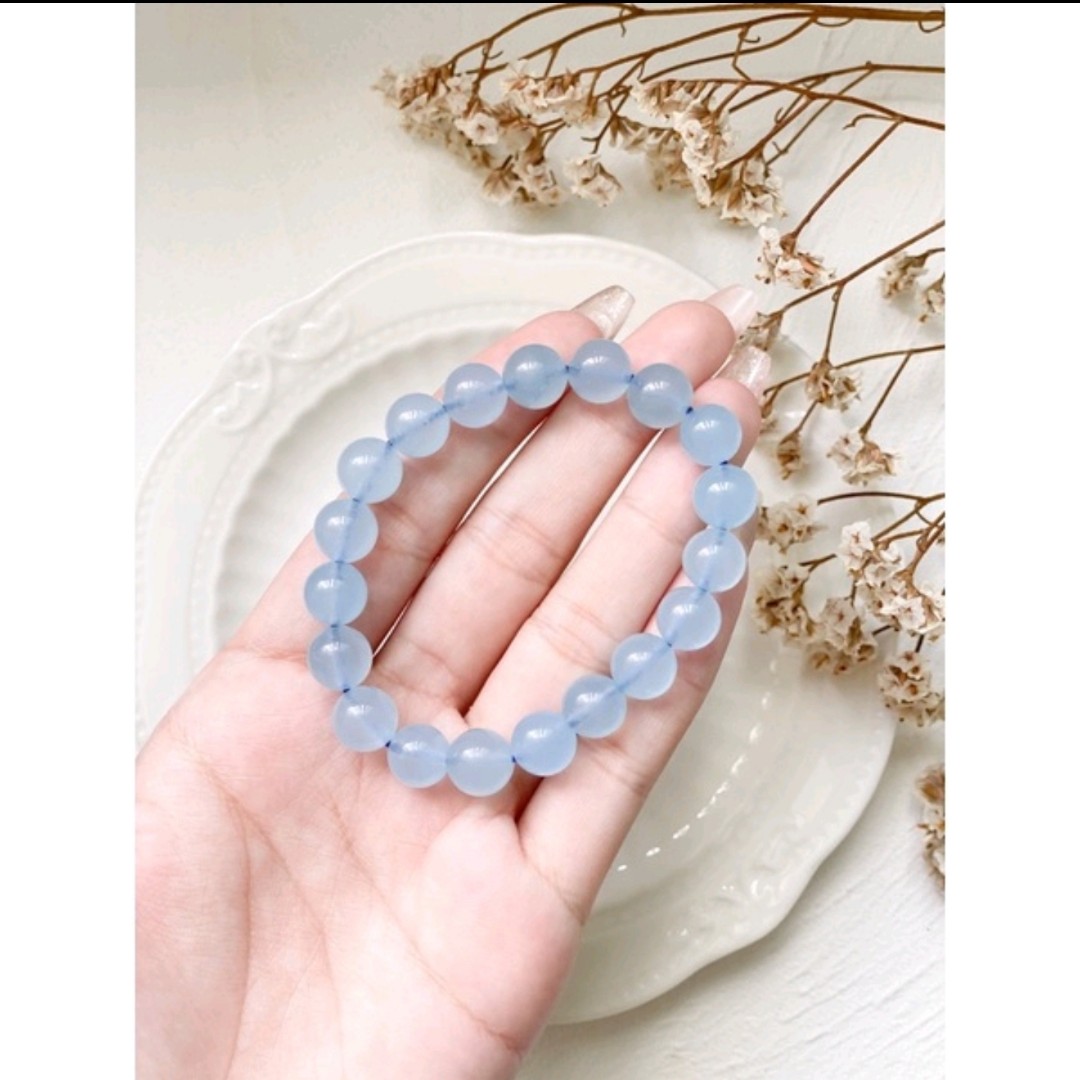 blue chalcedony bracelet Women s Fashion Jewelry Organisers Bracelets on Carousell