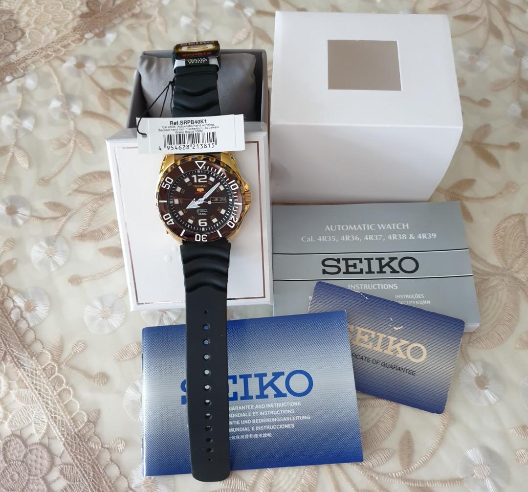 Brand New Rare Seiko SRPB40K1 Automatic Diver Sapphire Watch Stainless Steel Diver Rubber Leather Men s Fashion Watches Accessories Watches on Carousell
