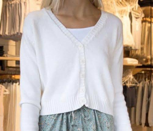 white cardigan brandy melville