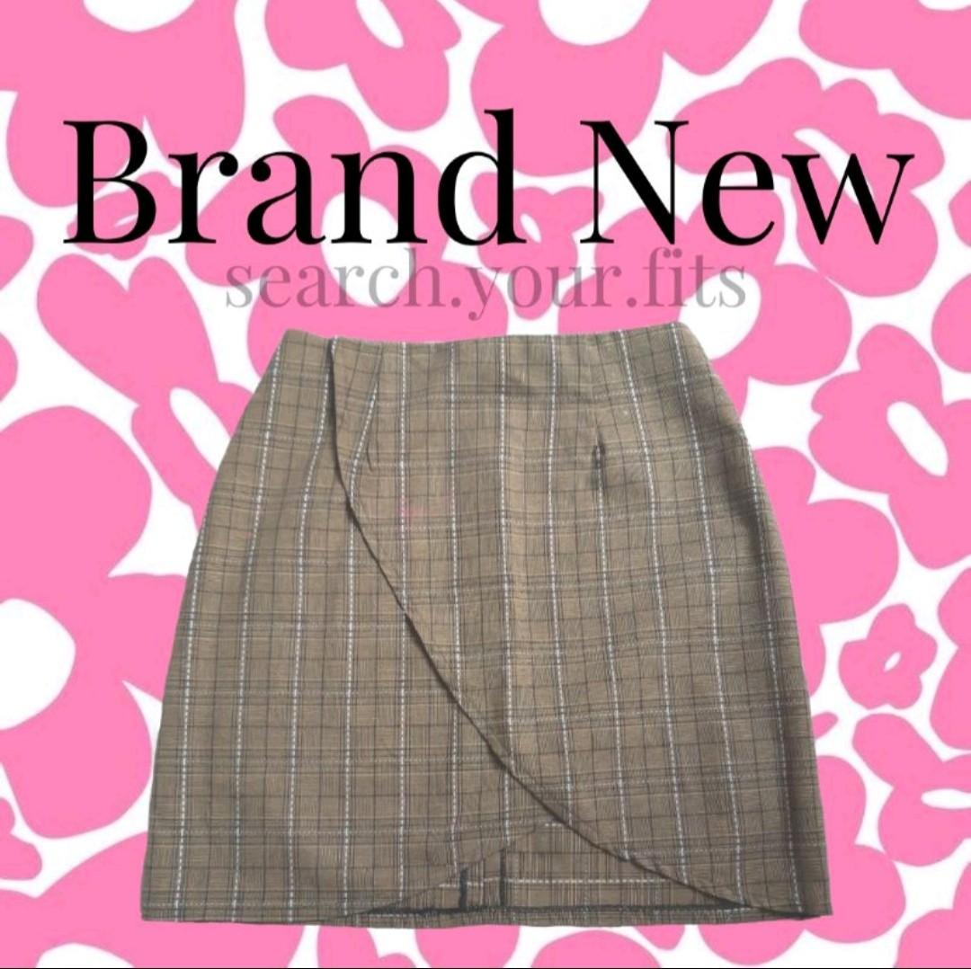 pink plaid skirt long