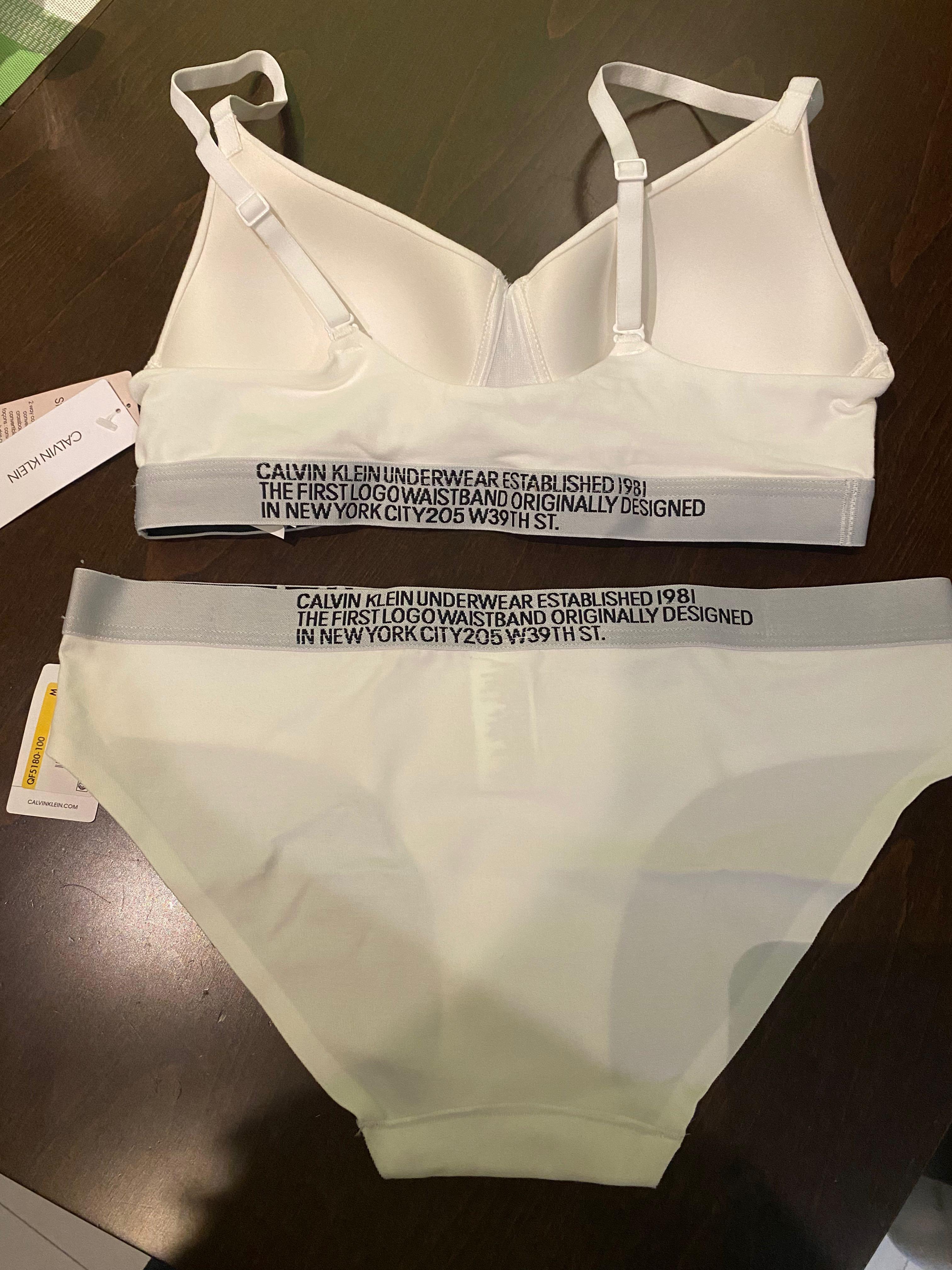 Calvin Klein Bra & Panty Set Statement 1981 Limited, Women's Fashion