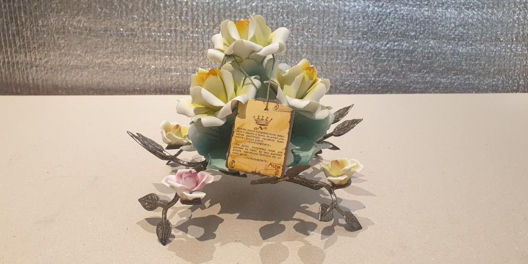 Ceramic Flower Display (Category: Artificial Plants & Flowers) located in Manila. Submitted by zandre615 (Listing ID 1126663604, Image 2). Description: Ceramic flower display for sale silver plated stem & leaves Handcrafted in Italy Height 7", lenght 11" Add shipping.