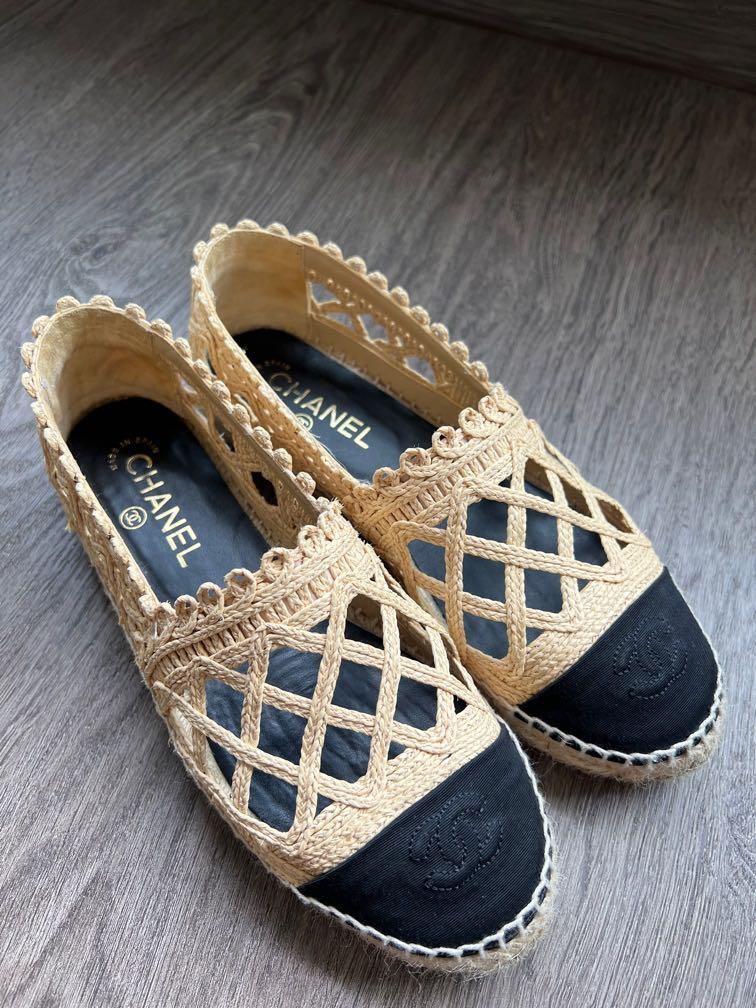 Chanel lace espadrilles top