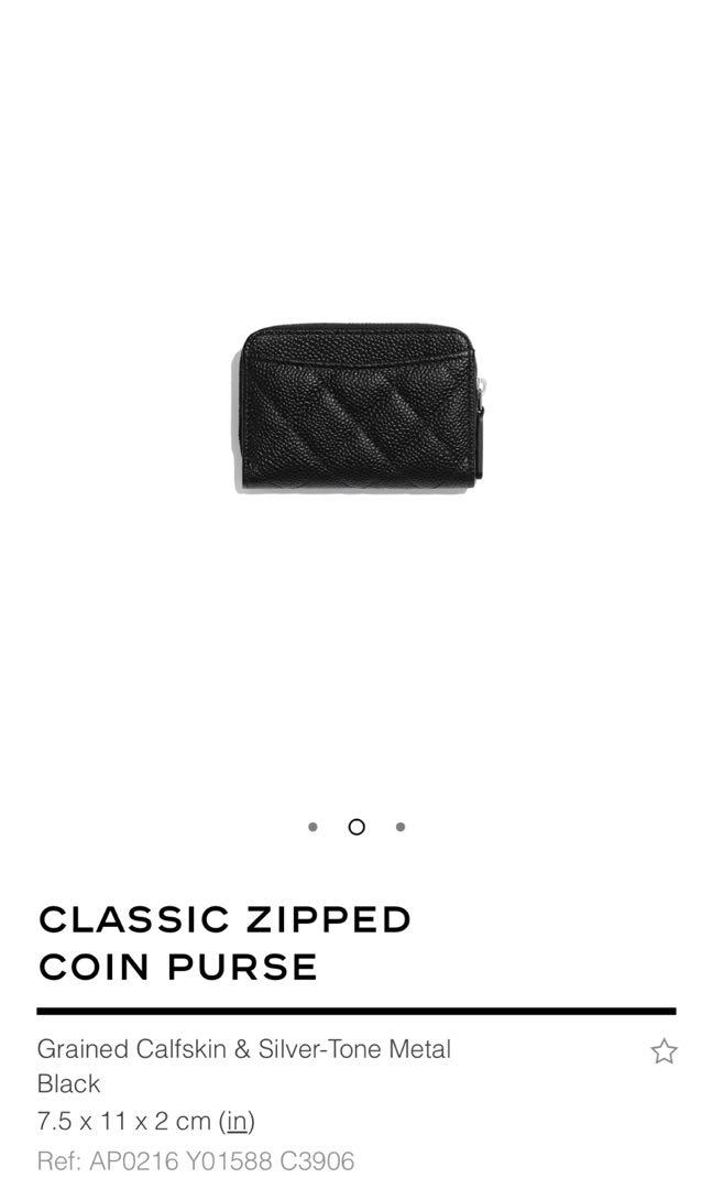CHANEL 2023 Cruise Classic Zipped Coin Purse (AP0216 Y01588 C3906