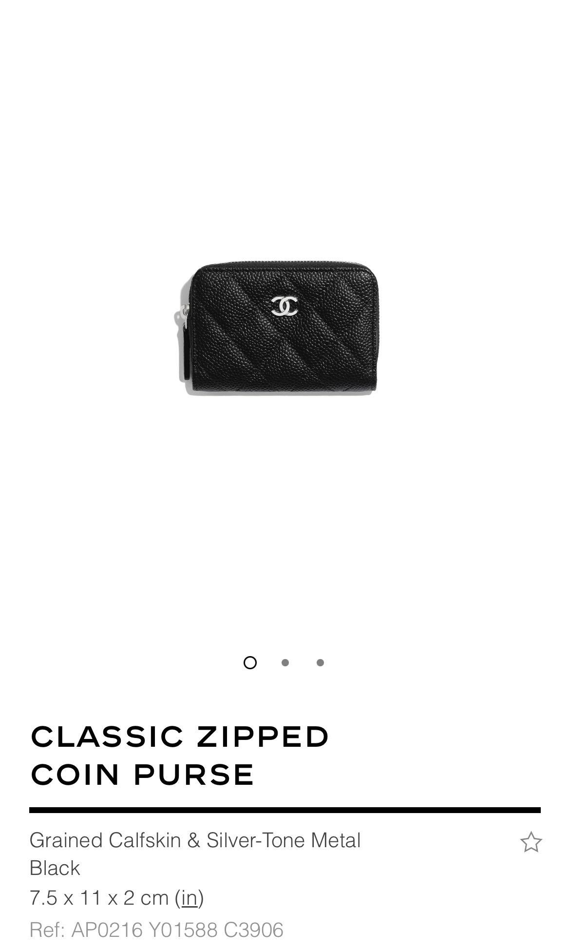 chanel womens wallets zip