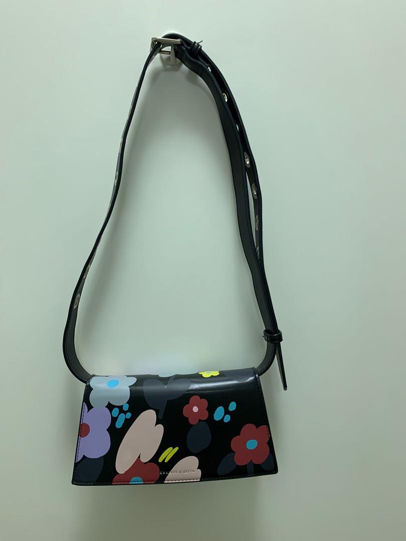 Charles and keith floral bag store