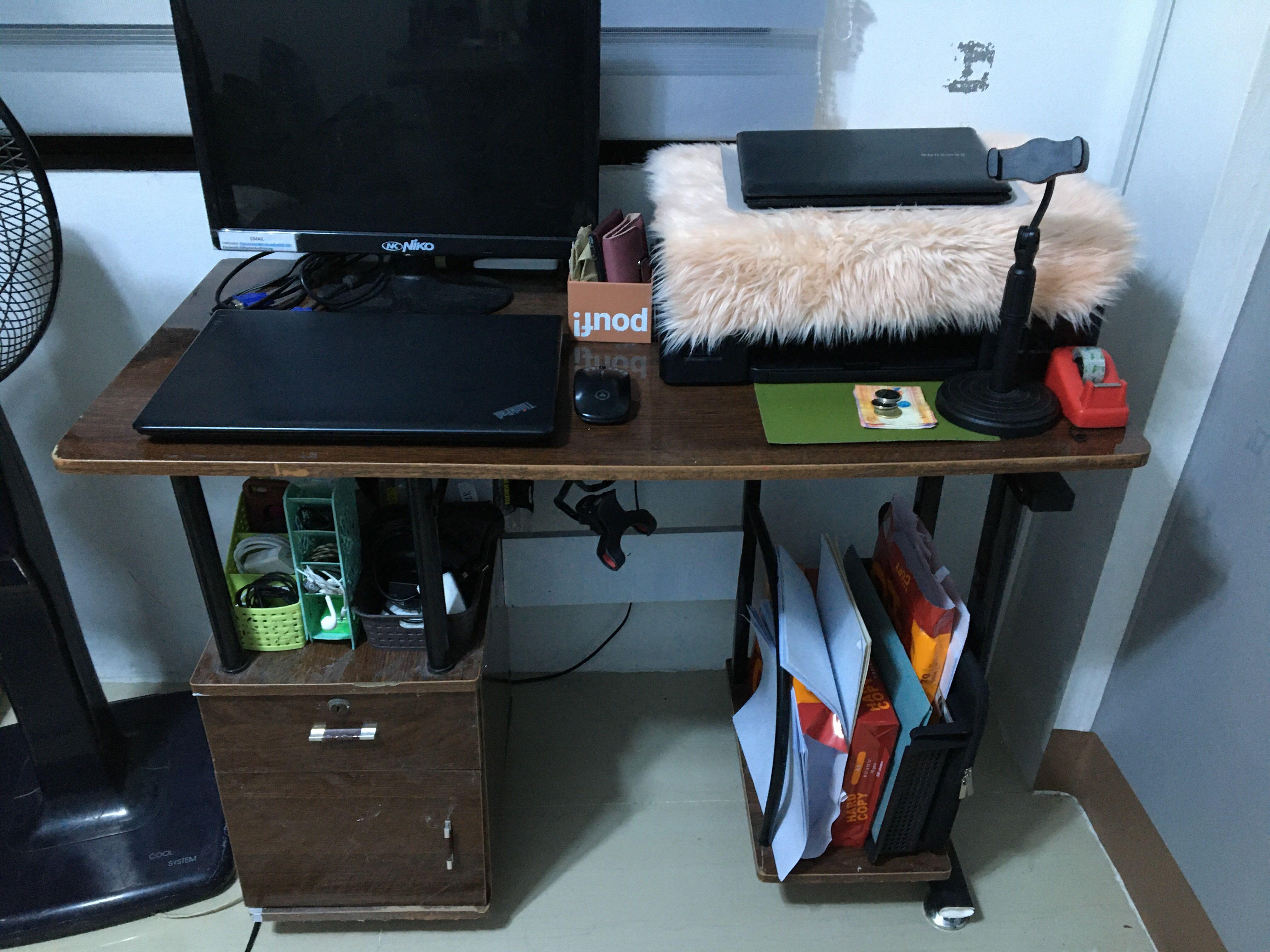 Computer Table (Category: Office Furniture & Fixtures) located in Manila. Submitted by everyday.basics (Listing ID 1126712371, Image 1). Description: Selling my preloved computer table ‼️ Width: 20.5" Length: 39" Height: 28.5" Location: North Caloocan .