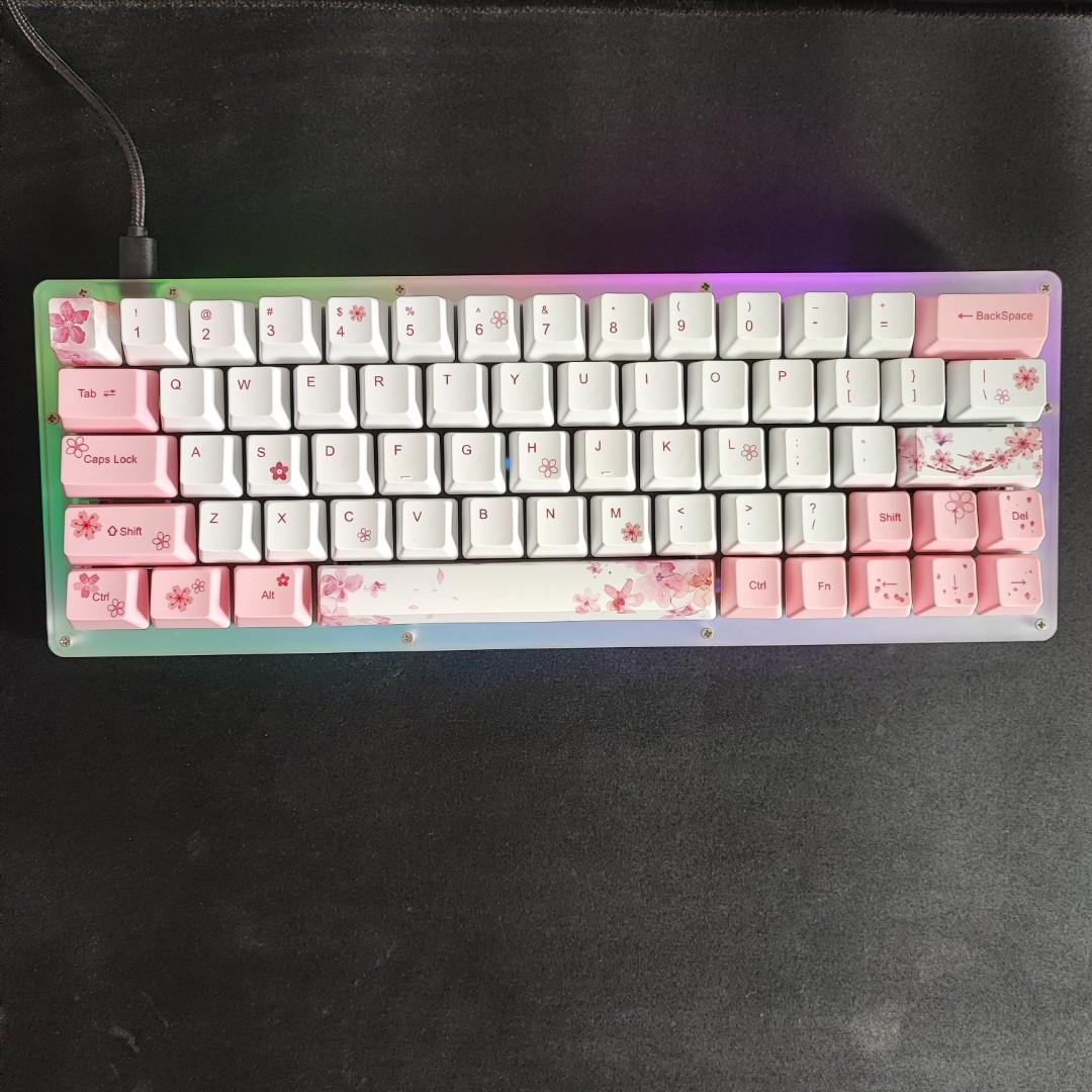 CX60 65 Custom Modded Stacked Acrylic Case Mechanical Keyboard