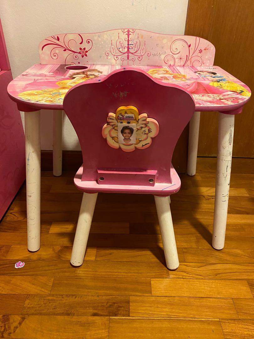 Disney study sales table and chair