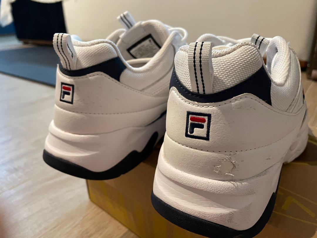 Fila blue 2025 and white sneakers