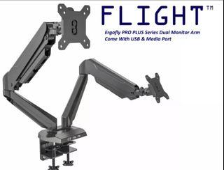 FLIGHT Dual Ergofly PRO PLUS Monitor Arm LCD Arm Monitor Mount