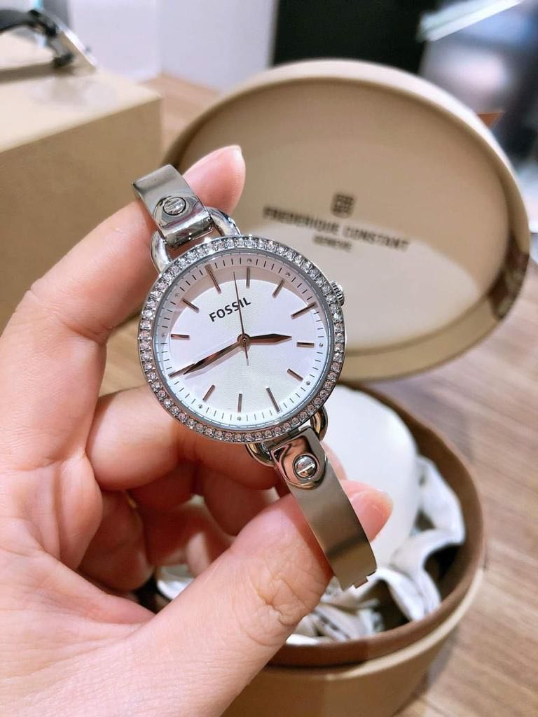 Fossil Bq162 Silver Authentic💯, Fesyen 