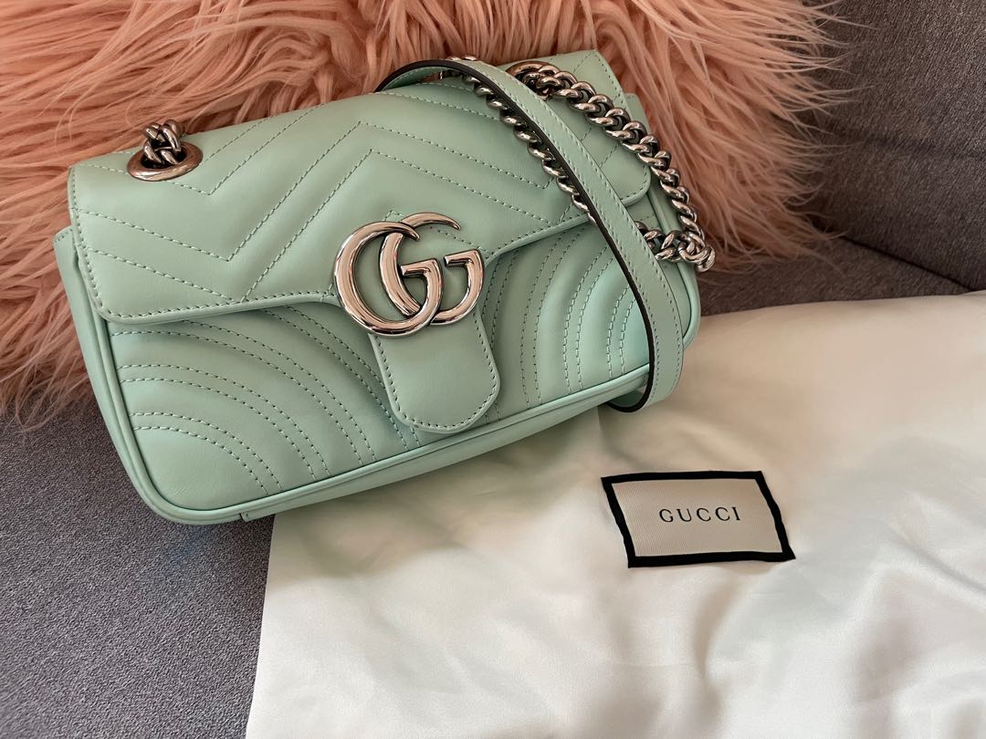 Gucci marmont mint hot sale green