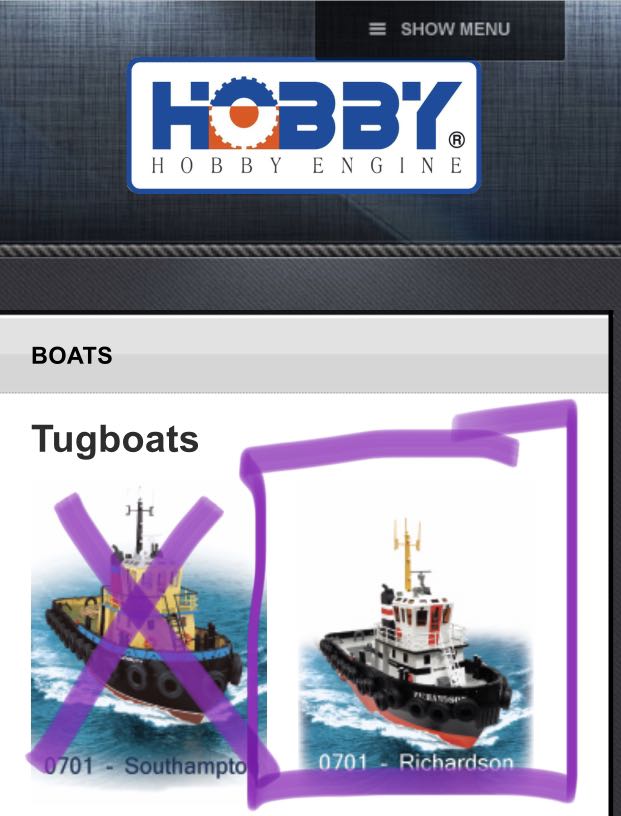 Hobby engine sales boats
