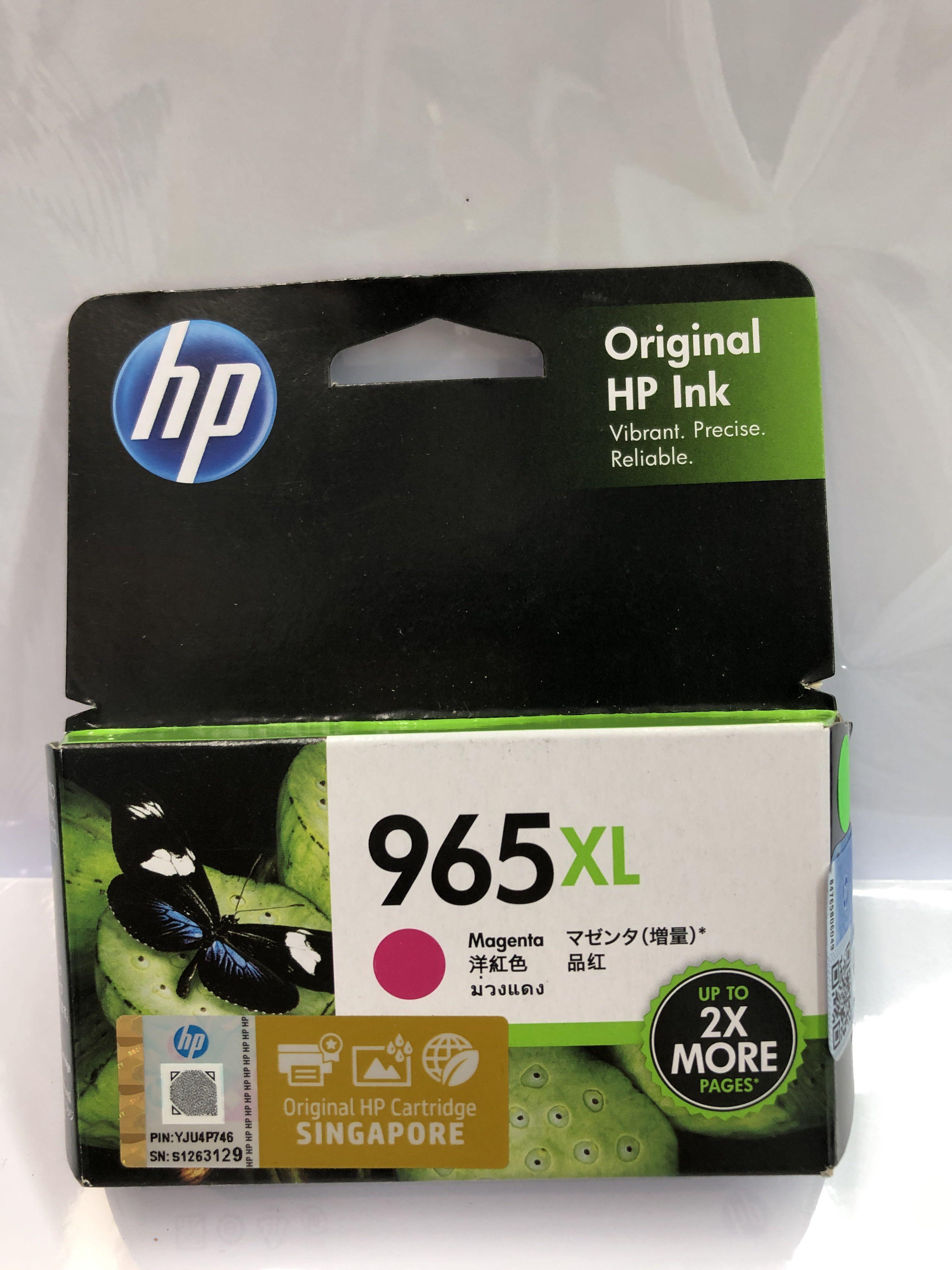 HP Ink Cartridge 965 xl Cyan Magenta Yellow, Computers & Tech 