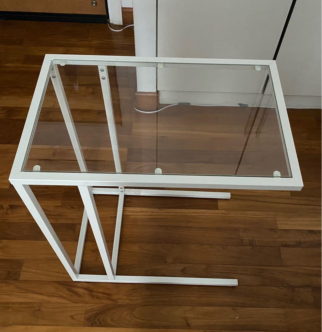 IKEA Vittsjo Glass Laptop Stand/Side Table, 35x65 cm, Furniture & Home