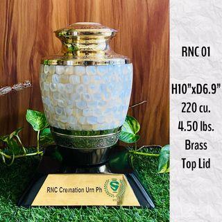 Imported Metal Brass Cremation Urn RNC 01