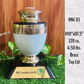 Imported Metal Brass Cremation Urn - RNC 03