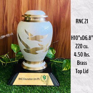 Imported Metal Brass Cremation Urn - RNC 21