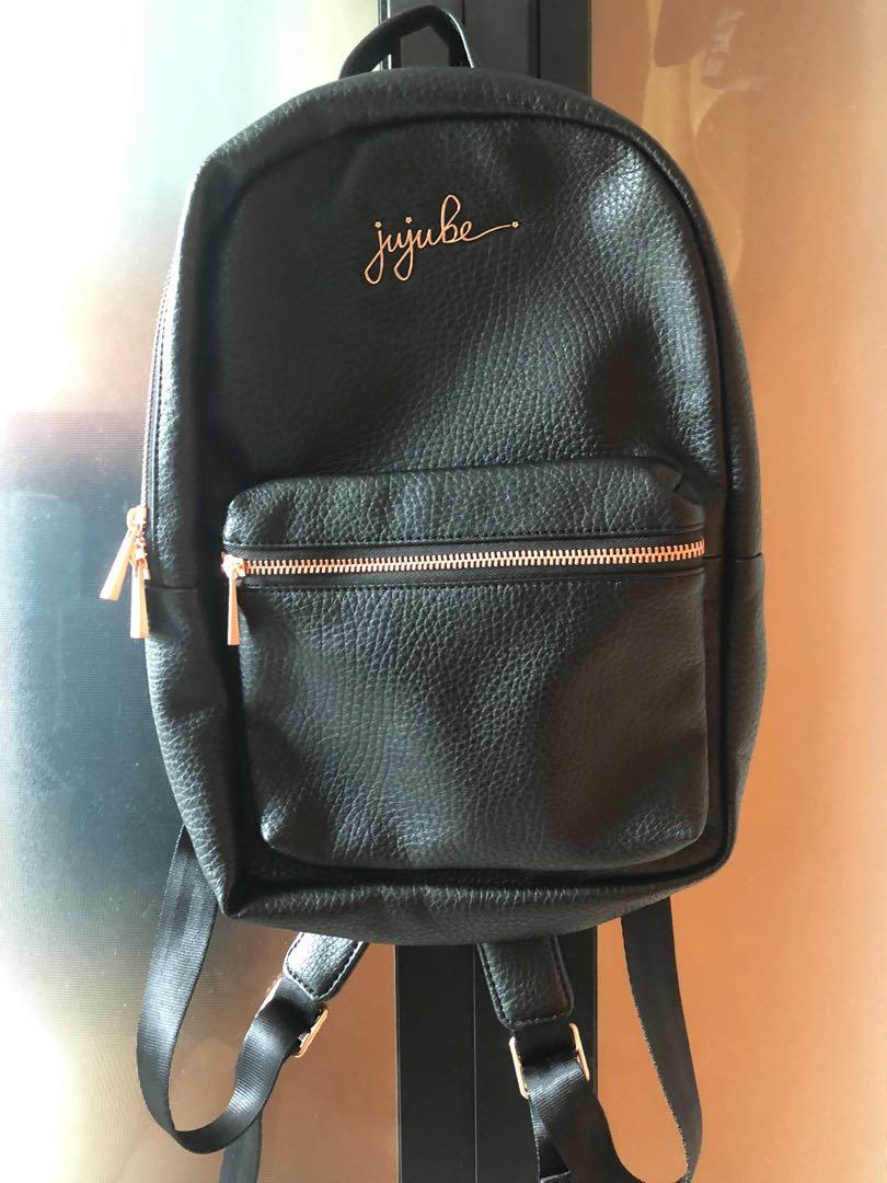 Jujube Ever Collection Mini Vegan Leather Backpack in Noir Rose Gold Babies Kids Going Out Diaper Bags Wetbags on Carousell