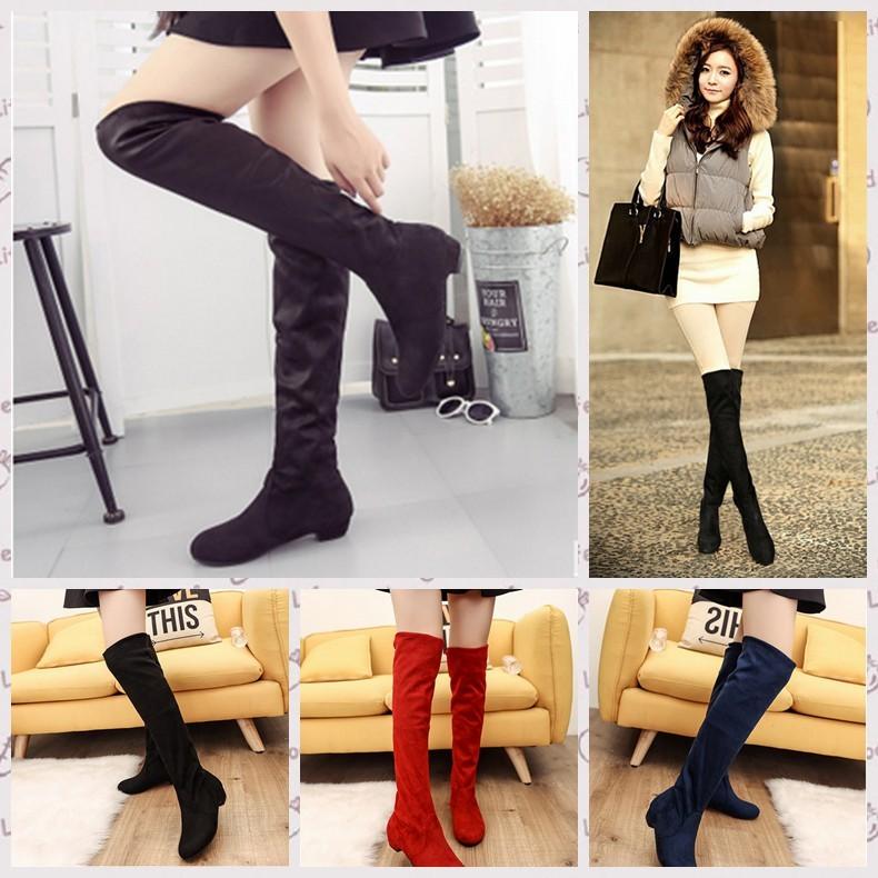 Sexy flat discount knee high boots