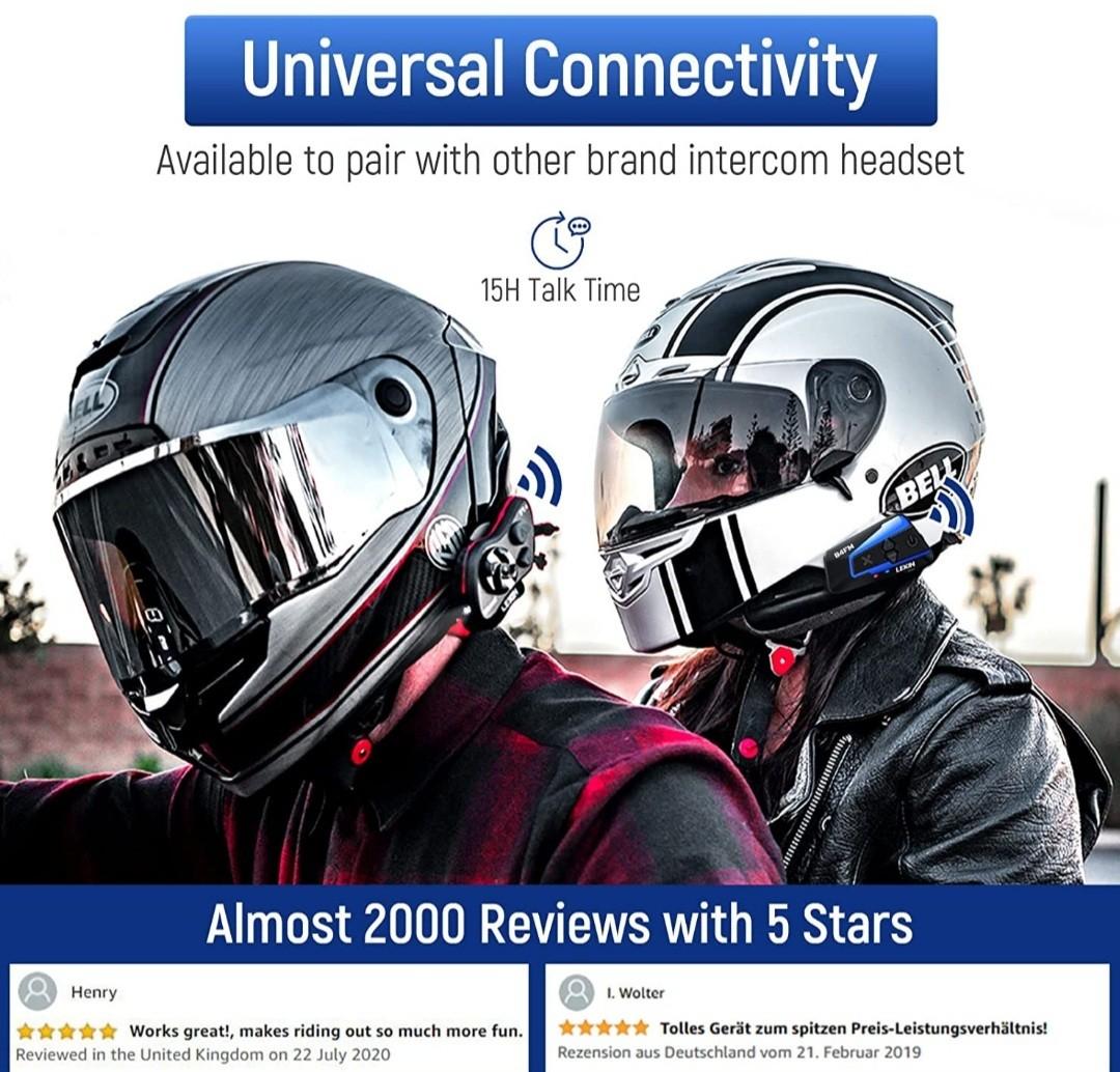 LEXIN B4FM Motorbike Intercom with FM Radio Helmet Bluetooth
