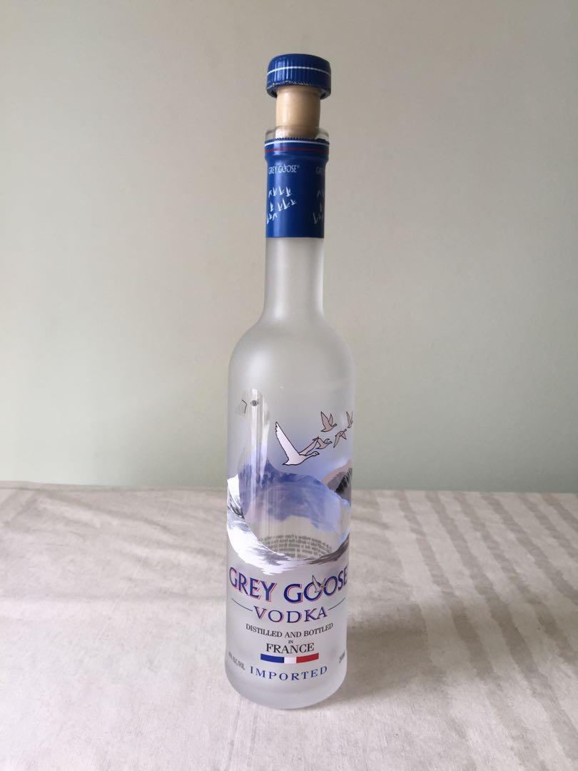 FREE DELIVERY @Sengkang : Unique petite grey goose vodka - empty glass  bottle