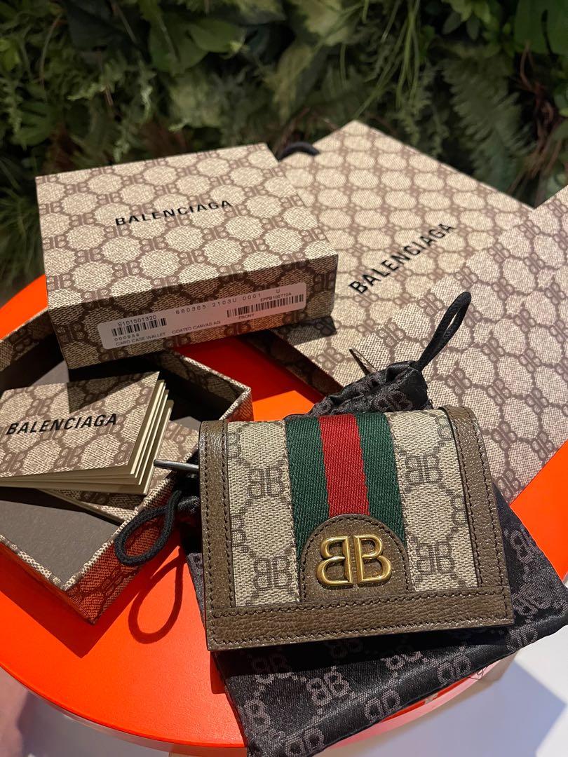 gucci balenciaga collab wallet