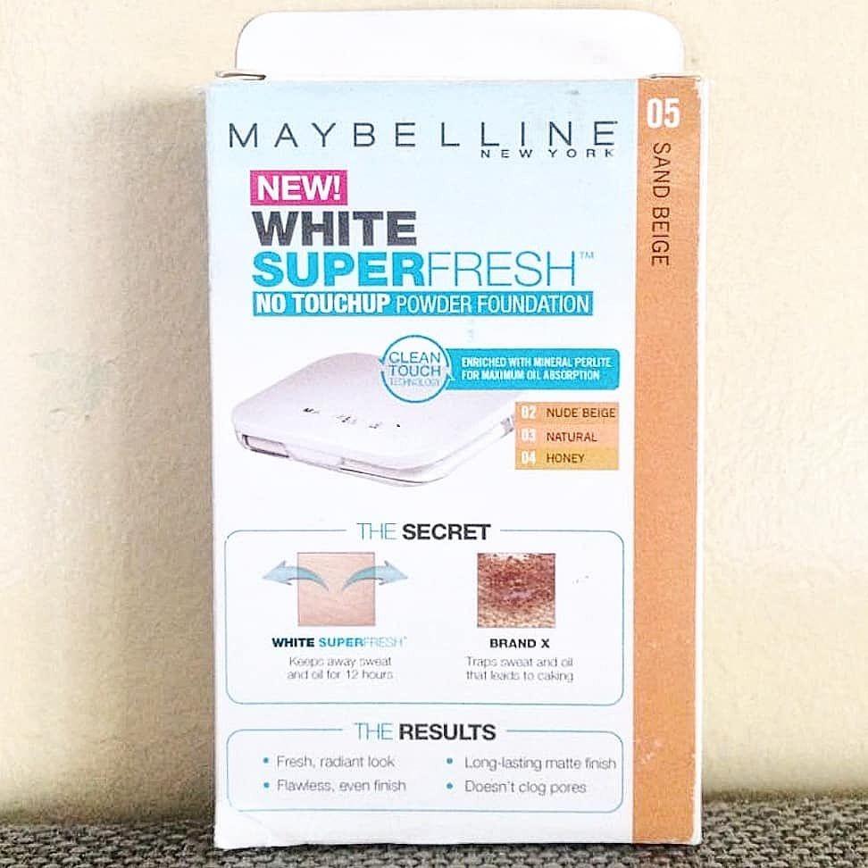 Maybelline White Super Fresh No Touchup Powder Foundation (Category: Makeup) located in Quezon City. Submitted by closettemanila.ph (Listing ID 1126702375, Image 2). Description: BRAND NEW. NOT USED..