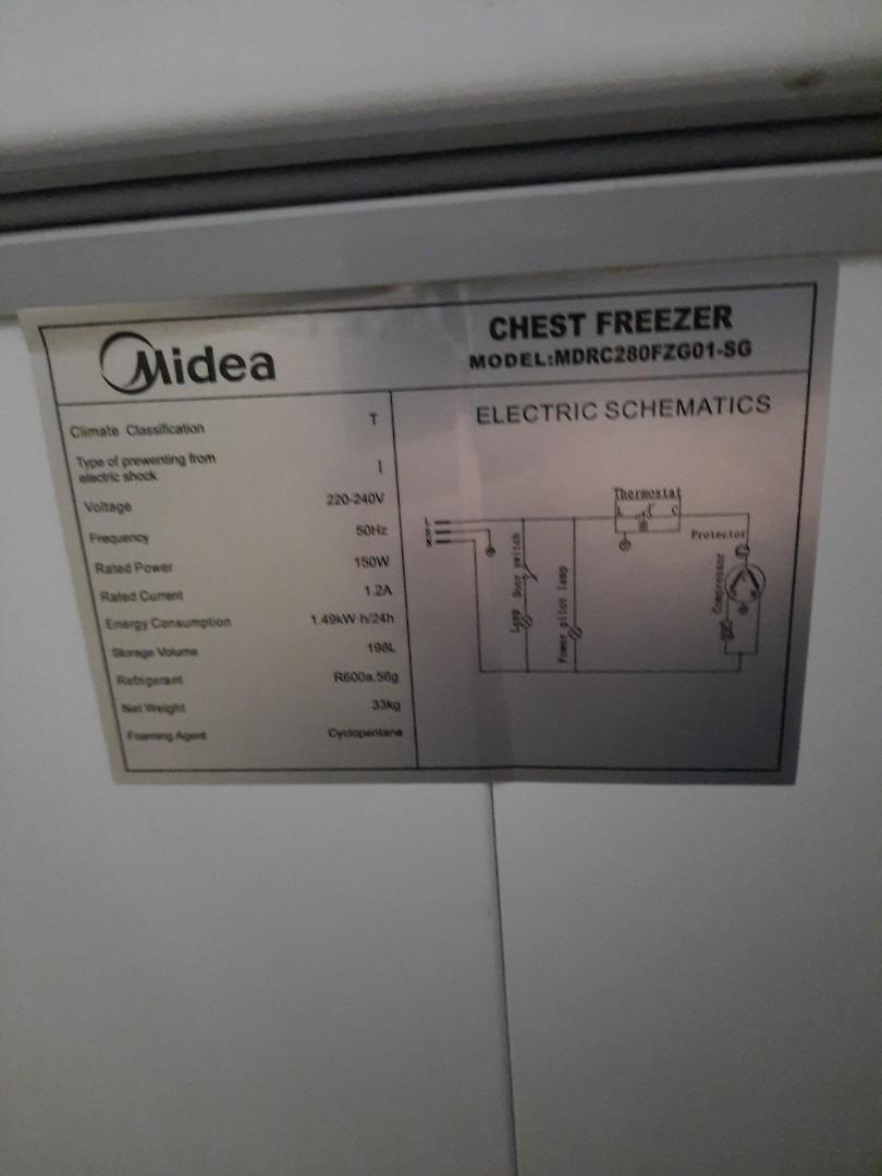 Midea Chest Freezer 3 Size, TV & Home Appliances, Kitchen Appliances, Refrigerators & Freezers