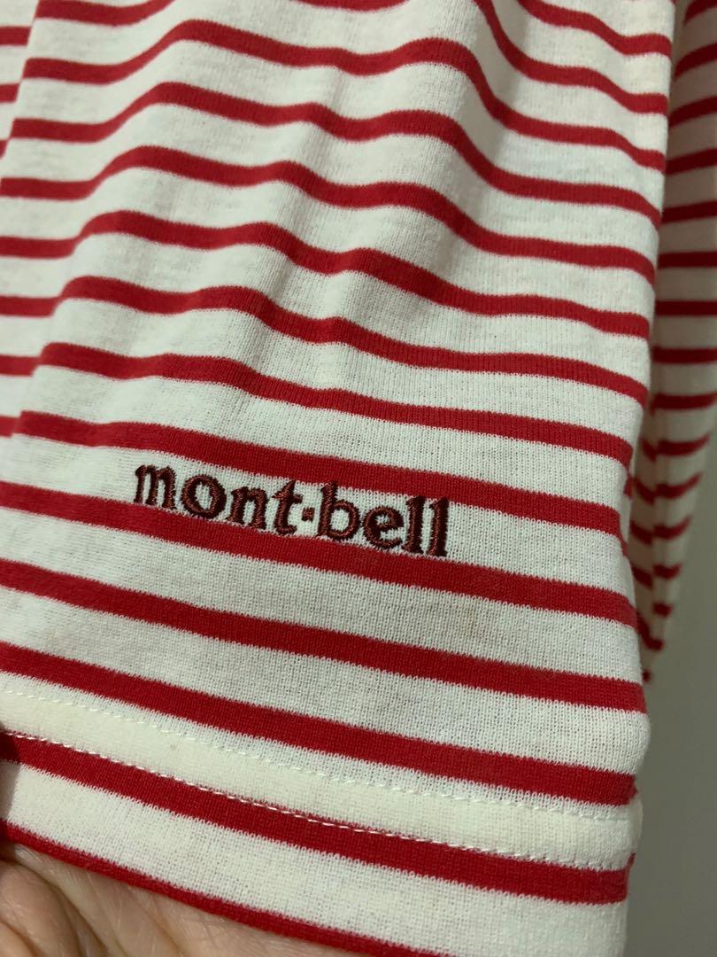 Mont Bell Wickro排汗條紋長t 二手 運動休閒 戶外休閒在旋轉拍賣