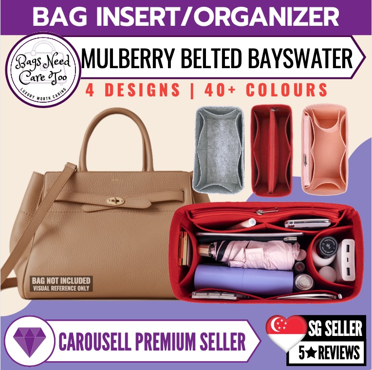 Mulberry Belted Bayswater Bag Organiser Inner Bag Insert Organizer