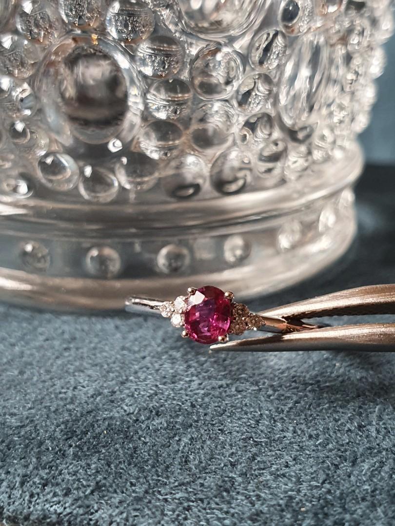 White gold on sale ruby ring